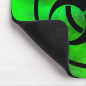 Groene mist biogevaarsymbool Mousepad Muismat (Hoek)