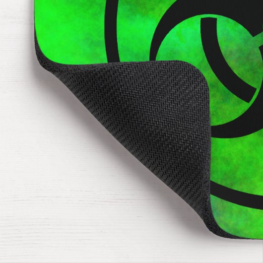 Groene mist biogevaarsymbool Mousepad Muismat (Hoek)