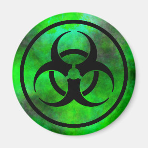 Groene Mist Biohazard Symbool Magneet