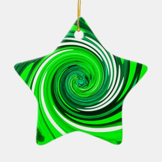 Groene mix kunst keramisch ornament (Voorkant)