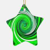 Groene mix kunst keramisch ornament (Links)