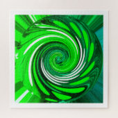 Groene mixkunst legpuzzel (Horizontaal)