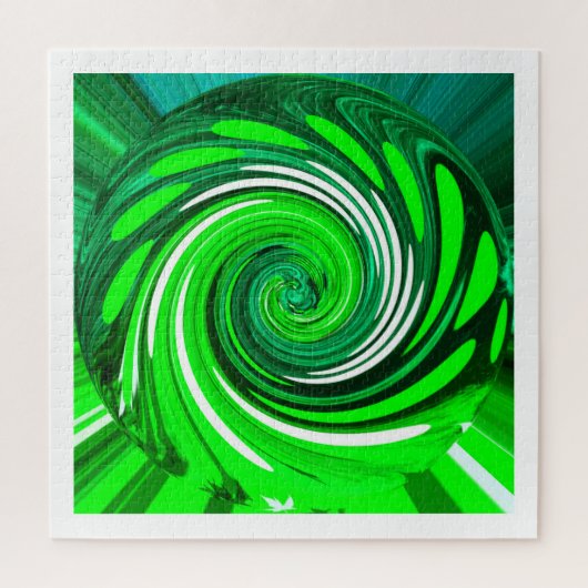 Groene mixkunst legpuzzel (Verticaal)