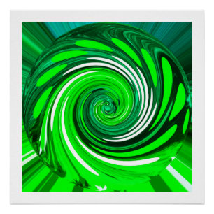 Groene mixkunst perfect poster