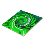 Groene mixkunst tegeltje (Zijkant)