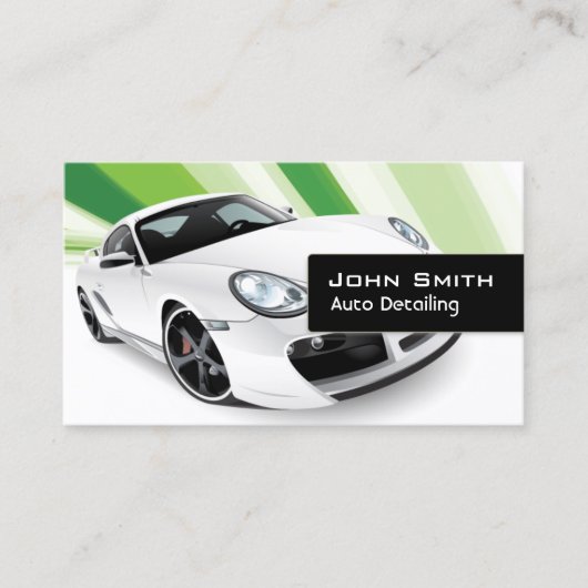 Groene mobiele automatische detaillist autodealer visitekaartje (Voorkant)