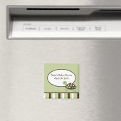 GROENE MOD SCHILDPAD Baby shower Favor Magnet (Insitu (Vaatwasser))