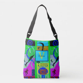 Groene Mode Abstracte inspiratie van matisse Crossbody Tas