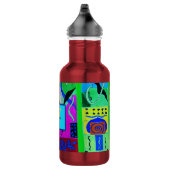 Groene Mode Abstracte inspiratie van matisse Waterfles (Rechts)