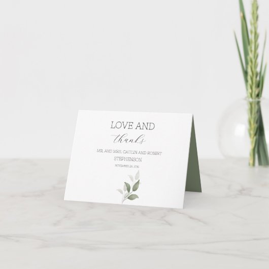 Groene Modern Bedankkaart (Voorkant)