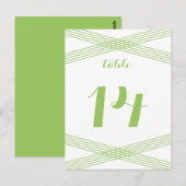 Groene Modern Deco Table Briefkaart (Voorkant / Achterkant)