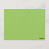 Groene Modern Deco Table Briefkaart (Achterkant)