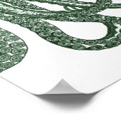 Groene Modern Octopus Poster (Hoek)