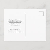 Groene Modern Wreath met logo Prettige feestdagen  (Achterkant)