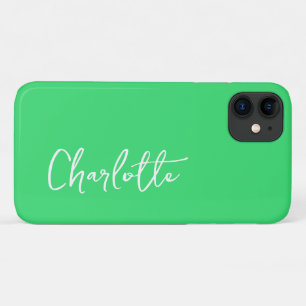 Groene moderne aangepaste naam Case-Mate iPhone case