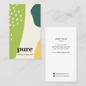 Groene moderne, Abstracte kunstvormen Visitekaartje (Voorkant / Achterkant)