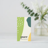 Groene moderne, Abstracte kunstvormen Visitekaartje (Staand voorkant)