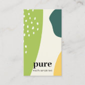 Groene moderne, Abstracte kunstvormen Visitekaartje (Voorkant)