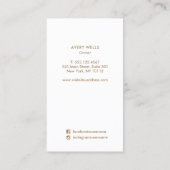 Groene moderne, Abstracte kunstvormen Visitekaartje (Achterkant)