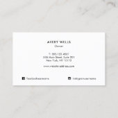 Groene moderne, Abstracte kunstvormen Visitekaartje (Achterkant)