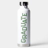 Groene Moderne Afstuderen Afgestudeerde Hoge Schoo Waterfles (Links)