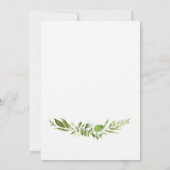 Groene moderne babyshower uitnodigingskaart kaart (Achterkant)