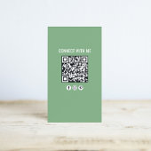 Groene moderne bedrijfs-QR-code foto Visitekaartje