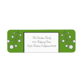 Groene moderne Berry Holiday Adresetiketten Etiket (Voorkant)