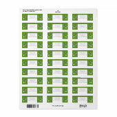 Groene moderne Berry Holiday Adresetiketten Etiket (Full Sheet)