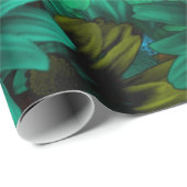 Groene moderne bloem cadeaupapier (Rol Hoek)