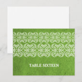 Groene moderne Bohemische Tabelnummer Briefkaart (Voorkant / Achterkant)