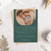 Groene Moderne Boog Foto Kerstmis Feestdagenkaart