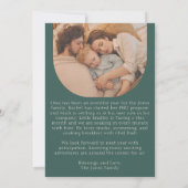 Groene Moderne Boog Foto Kerstmis Feestdagenkaart (Achterkant)