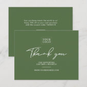 Groene moderne briefing voor zakelijk dank bedankkaart (Voorkant / Achterkant)