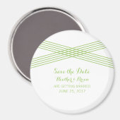 Groene Moderne Deco sparen de Magnet van de Datum (Voorkant / Achterkant)