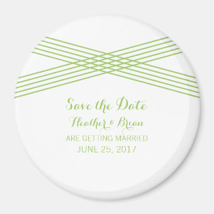 Groene Moderne Deco sparen de Magnet van de Datum
