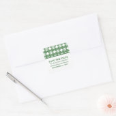 Groene Moderne Deco sparen de Stickers van de Datu (Envelop)
