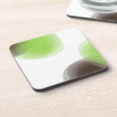 Groene, moderne, eenvoudige, abstracte bloem bier onderzetter (Linkerzijde)