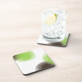 Groene, moderne, eenvoudige, abstracte bloem bier onderzetter (Rechterzijde)