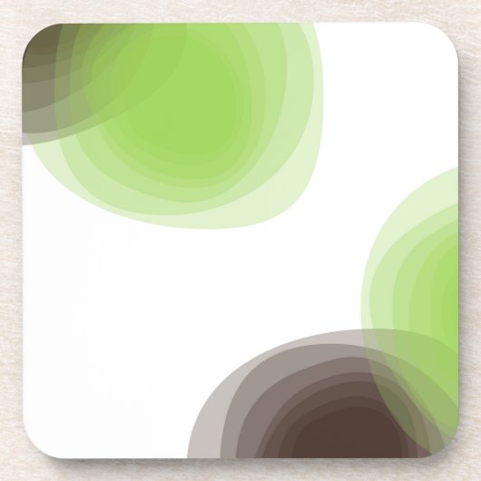 Groene, moderne, eenvoudige, abstracte bloem bier onderzetter (Voorkant)