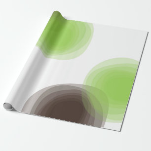Groene, moderne, eenvoudige, abstracte bloem cadeaupapier