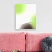 Groene, moderne, eenvoudige, abstracte bloem canvas afdruk (Insitu (Woonkamer))
