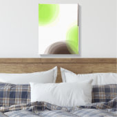 Groene, moderne, eenvoudige, abstracte bloem canvas afdruk (Insitu (Slaapkamer))