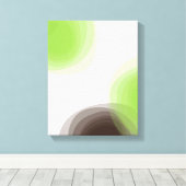 Groene, moderne, eenvoudige, abstracte bloem canvas afdruk (Insitu (Houten vloer))