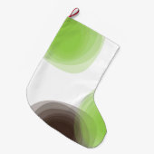 Groene, moderne, eenvoudige, abstracte bloem grote kerstsok (Voorkant (Hangend))