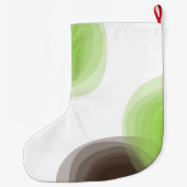 Groene, moderne, eenvoudige, abstracte bloem grote kerstsok (Achterkant)