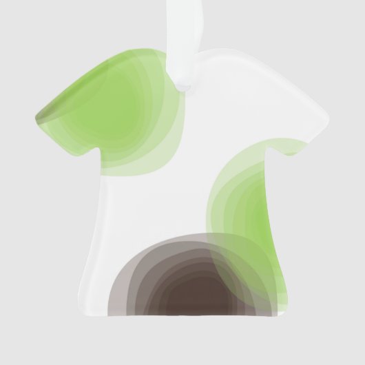 Groene, moderne, eenvoudige, abstracte bloem ornament (voorkant)