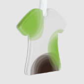 Groene, moderne, eenvoudige, abstracte bloem ornament (voorkant)