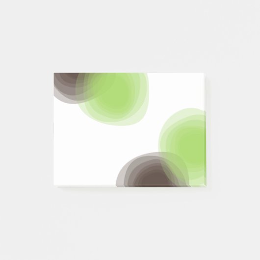 Groene, moderne, eenvoudige, abstracte bloem post-it® notes (Voorkant)
