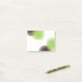 Groene, moderne, eenvoudige, abstracte bloem post-it® notes (Op bureau)